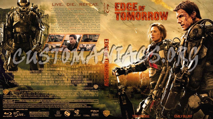 Edge of Tomorrow blu-ray cover