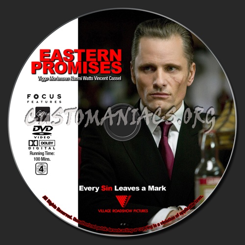 Eastern Promises dvd label