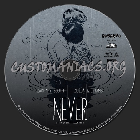 Never blu-ray label