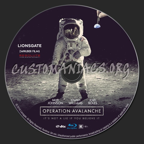 Operation Avalanche blu-ray label