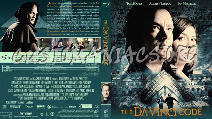 The Da Vinci Code blu-ray cover