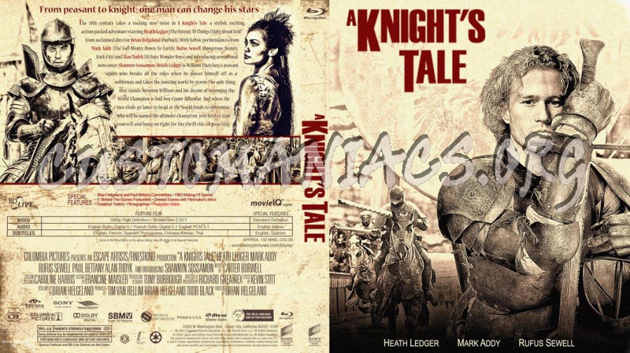 A Knight's Tale blu-ray cover