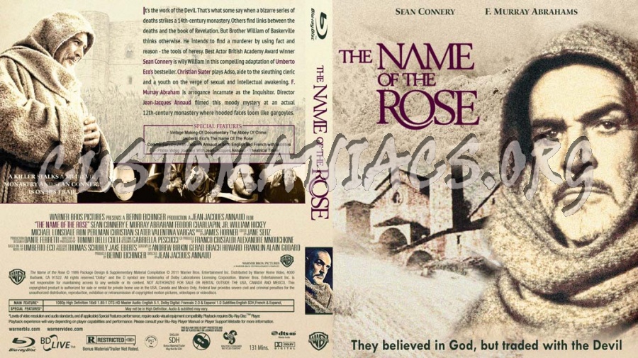The Name Of The Rose blu-ray cover