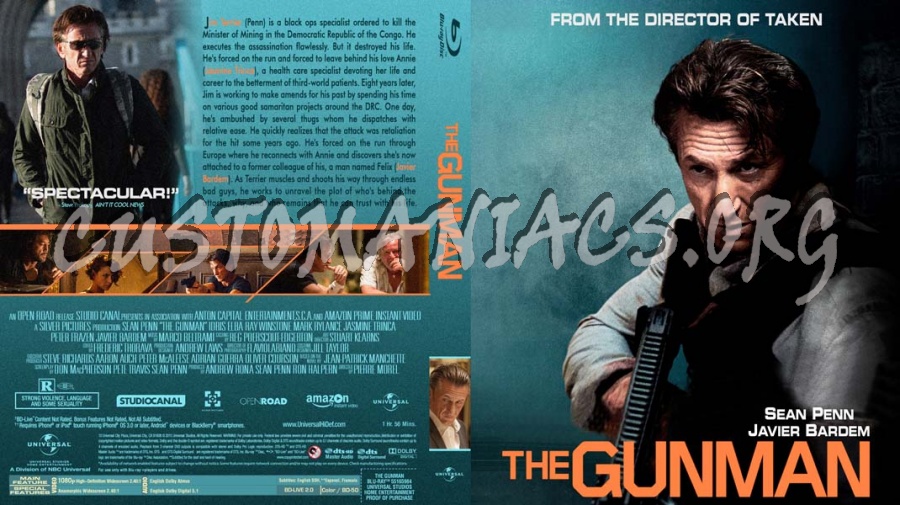 The Gunman blu-ray cover