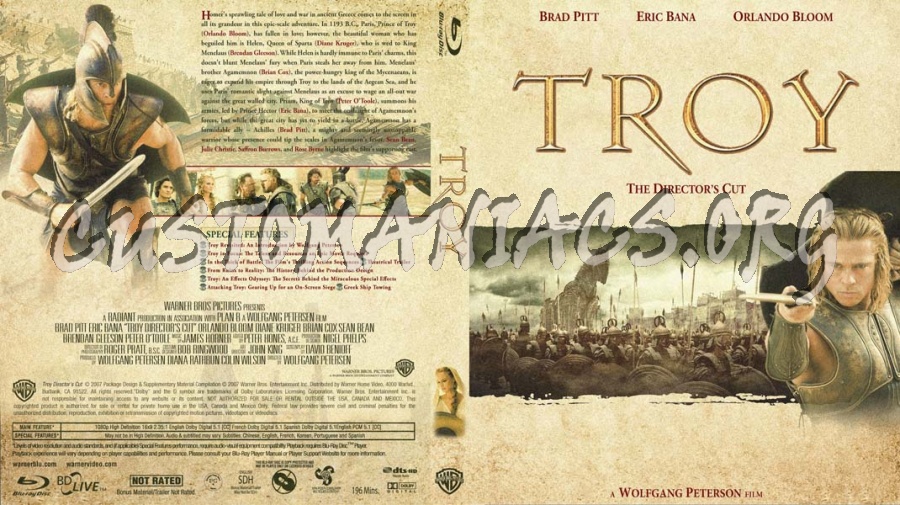 Troy blu-ray cover