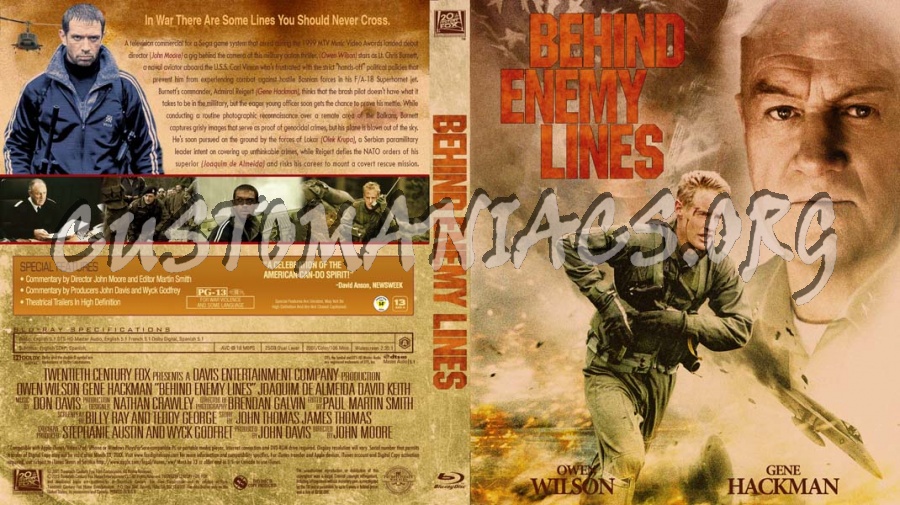 Behind Enemy Lines blu-ray cover