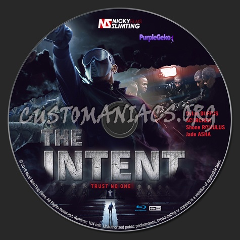 The Intent blu-ray label