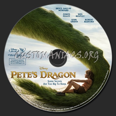 Pete's Dragon (2016) blu-ray label