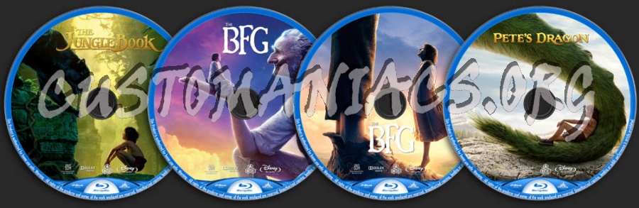 The Jungle Book / The BFG / Pete's Dragon Triple Feature blu-ray label