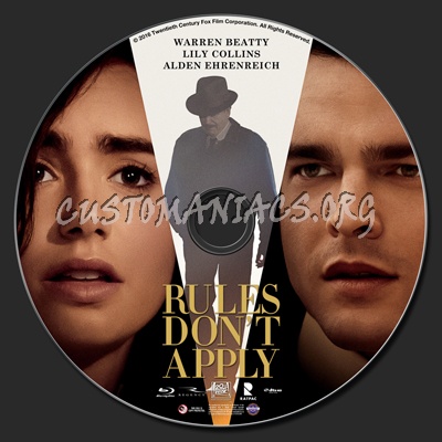 Rules Don't Apply blu-ray label