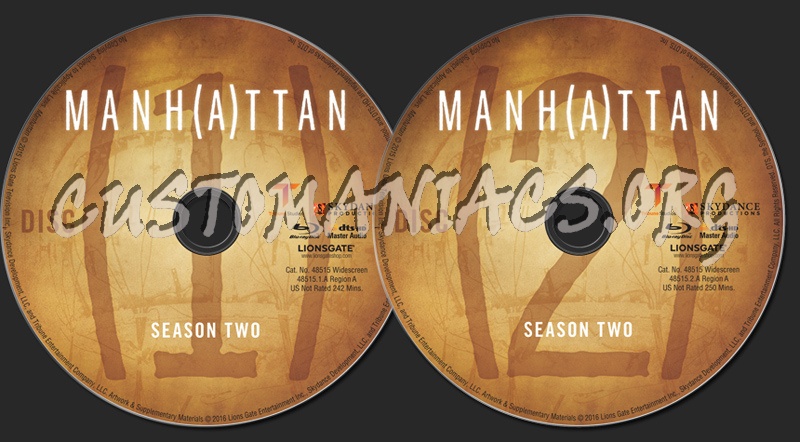 Manhattan Season 2 blu-ray label