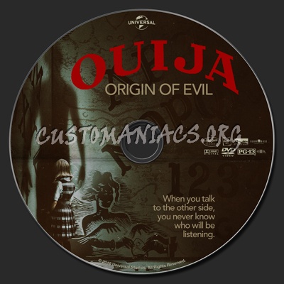 Ouija: Origin Of Evil dvd label