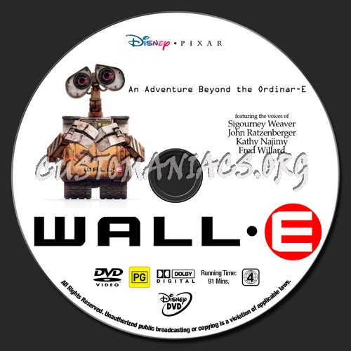 Wall-E dvd label