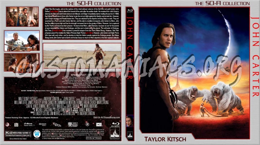 John Carter blu-ray cover