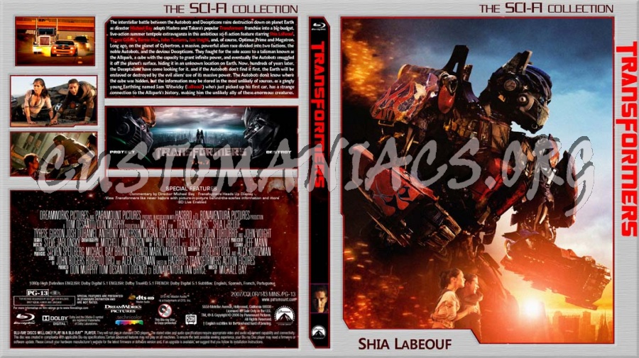 Transformers blu-ray cover