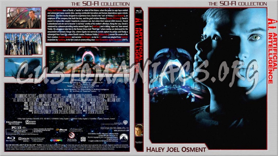 Artificial Intelligence blu-ray cover