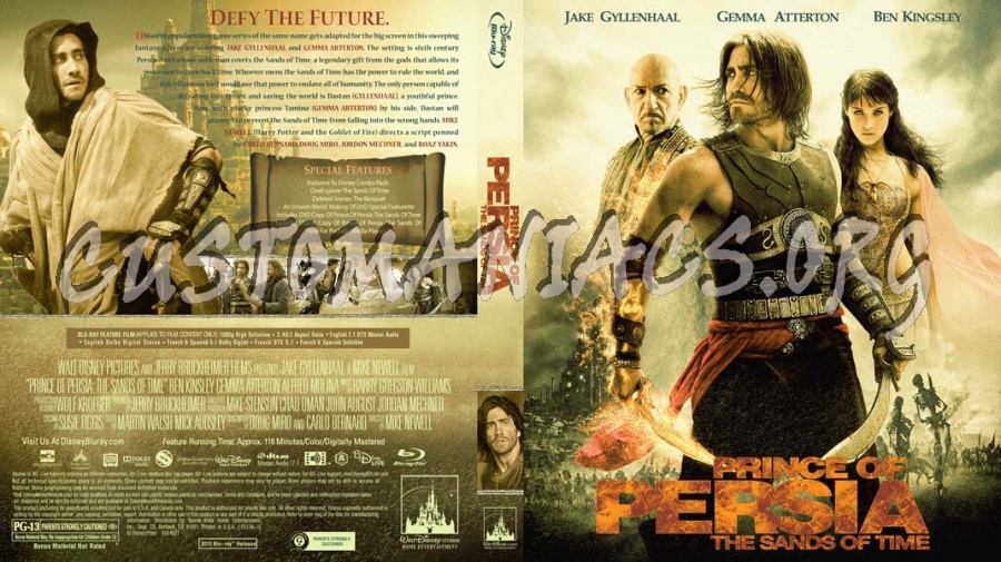 Prince of Persia: Sands of Time blu-ray cover