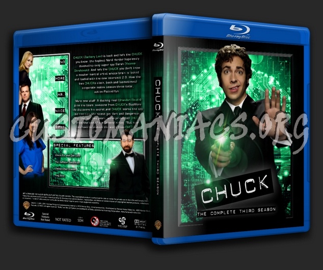 Chuck - Season 3 blu-ray cover