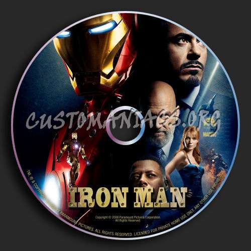 Iron Man dvd label