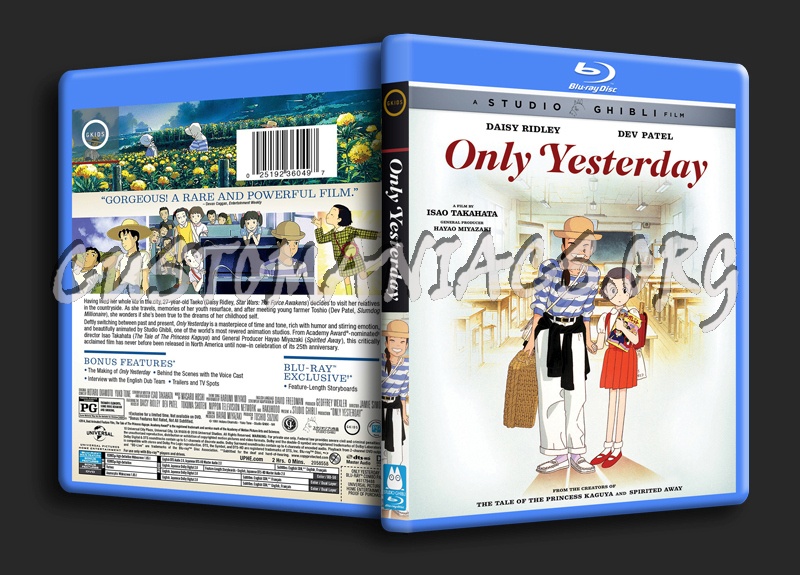 Only Yesterday blu-ray cover