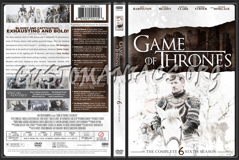 Game of Thrones Season 6 dvd cover