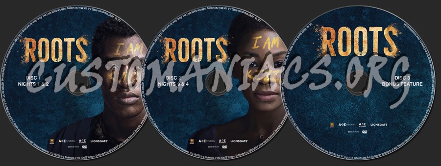 Roots Season 1 dvd label