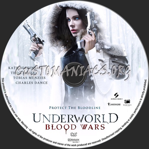 Underworld Blood Wars dvd label