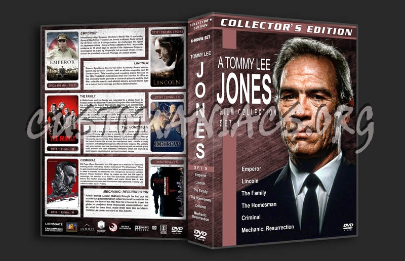 Tommy Lee Jones Film Collection - Set 9 dvd cover