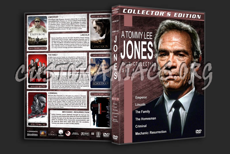 Tommy Lee Jones Film Collection - Set 9 dvd cover