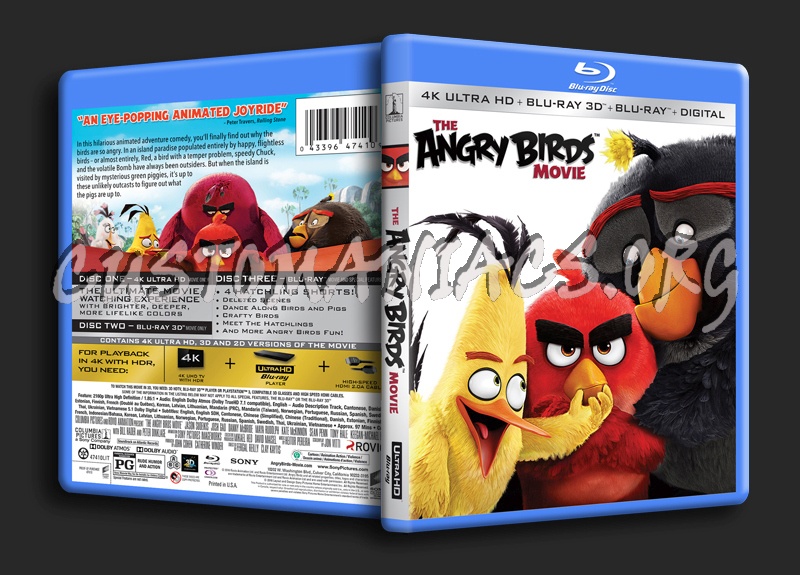 The Angry Birds Movie 4K 3D blu-ray cover