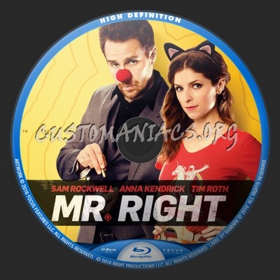 Mr Right blu-ray label