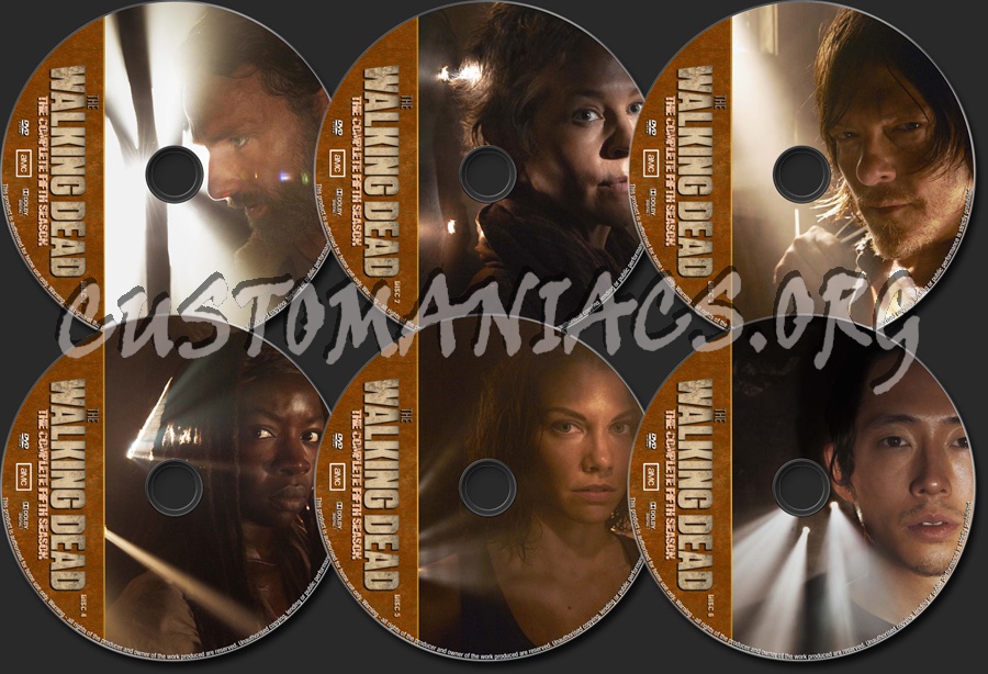 The Walking Dead Season 5 dvd label