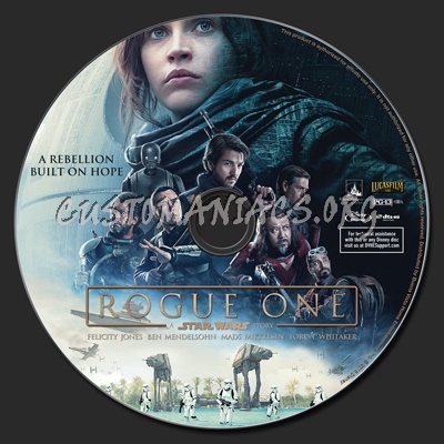 Rogue One: A Star Wars Story 4K blu-ray label - DVD Covers