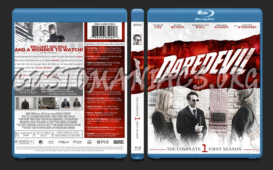 Daredevil Season 1 blu-ray cover