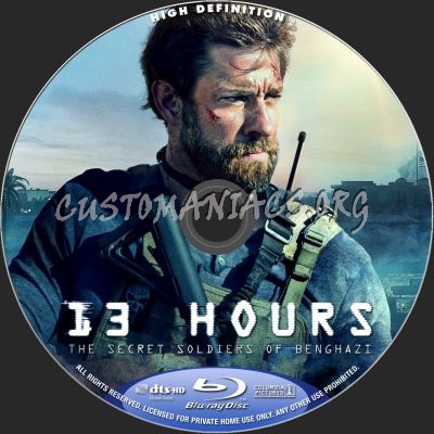 13 Hours: The Secret Soldiers Of Benghazi blu-ray label