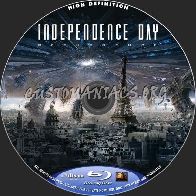 Independence Day: Resurgence blu-ray label