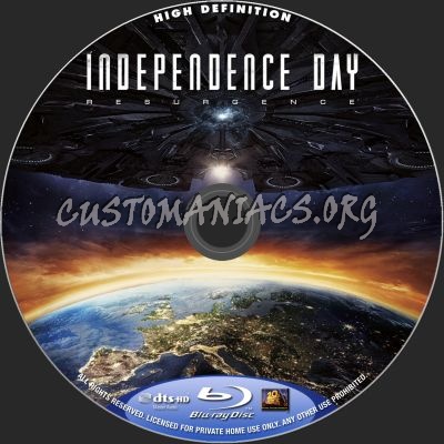 Independence Day: Resurgence blu-ray label