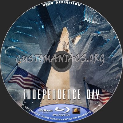 Independence Day: Resurgence blu-ray label