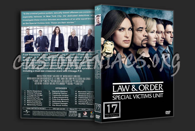 Law & Oder: SVU - Season 17 dvd cover