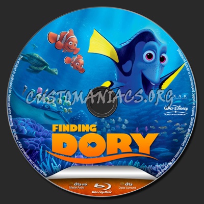 Finding Dory blu-ray label