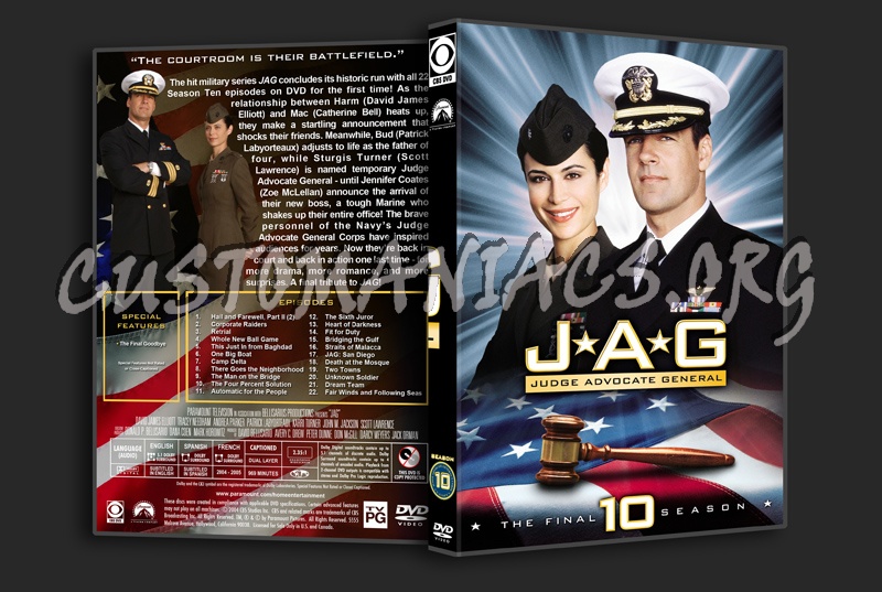 JAG: Seasons 1-10 dvd cover