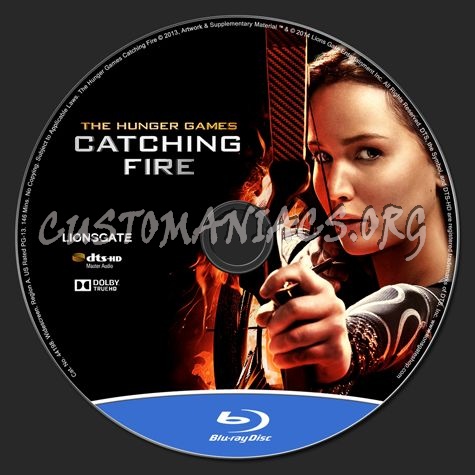 The Hunger Games: Catching Fire blu-ray label