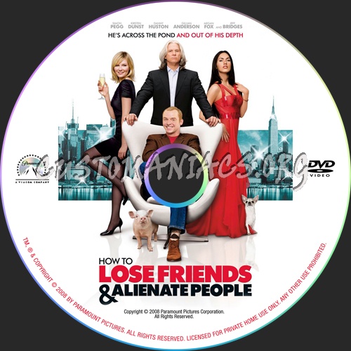 How to Lose Friends & Alienate People dvd label