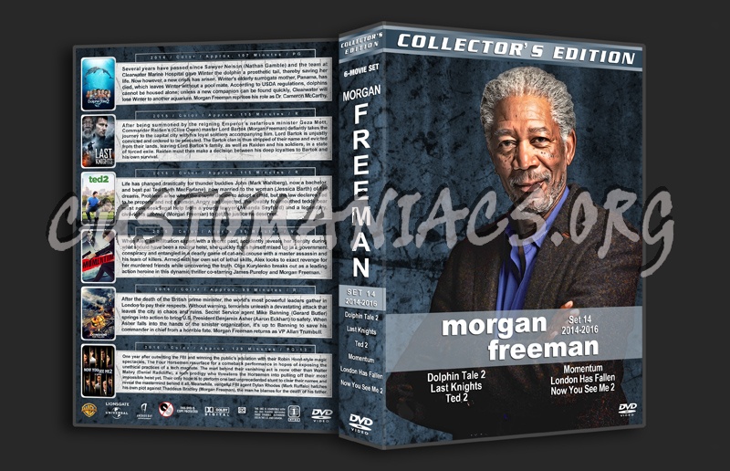 Morgan Freeman Film Collection - Set 14 (2014-2016) dvd cover