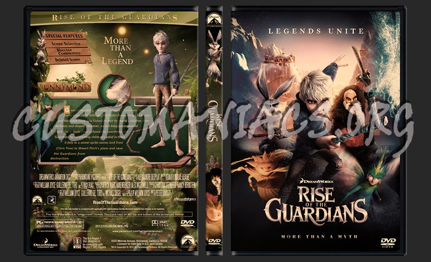 Rise of the Guardians dvd cover