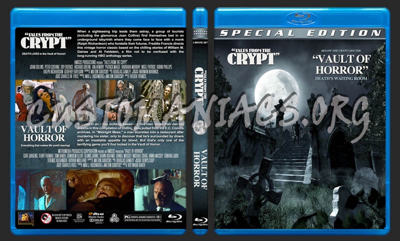 Tales from the Crypt / The Vault of Horror Double Feature blu-ray cover