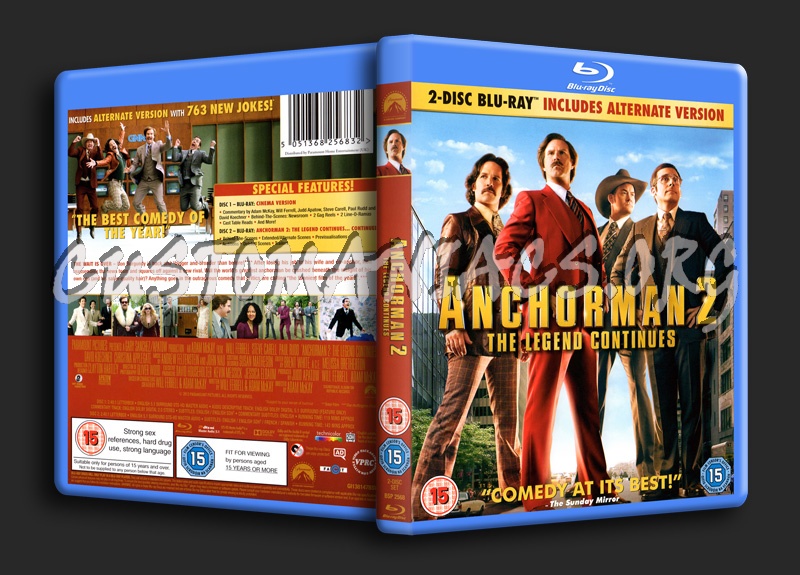 Anchorman 2 blu-ray cover