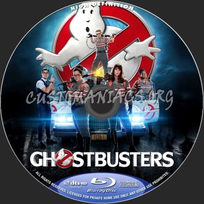 Ghostbusters (2016) blu-ray label