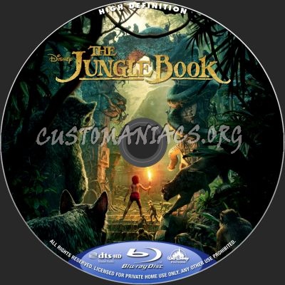 The Jungle Book (2016) blu-ray label