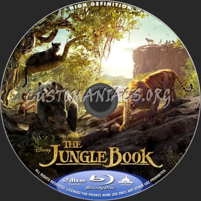 The Jungle Book (2016) blu-ray label